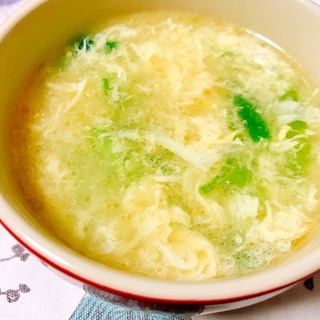 わけぎと卵の中華スープ